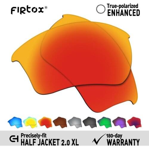 Firtox True UV400 Polarized Lenses Replacement for-Oakley Half Jacket 2.0 XL OO9154 Sunglasses (Compatiable Lens Only)-Multiple