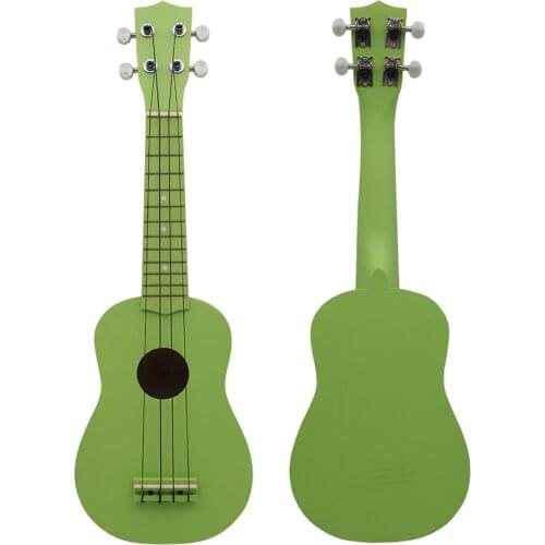 21 Inch Ukulele Green Basswood Soprano Ukulele 4 Strings Hawaiian Guitar Beginner Kids Musical Instrument Gifts Mini Guitarra