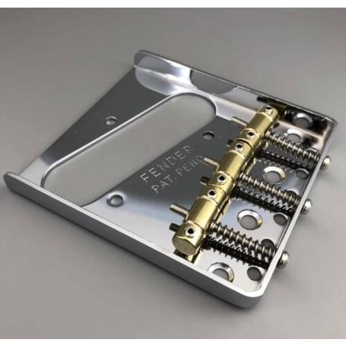 Chrome 6 String Electric Guitar Bridge