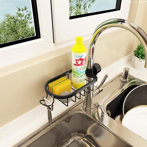 Kitchen items Kitchen faucet rack Pool sponge drain hanging frame Household sink rag storage rack kitchen sink sponge holder