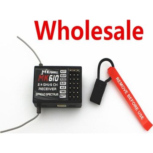 MKron 2.4GHz 6CH DSM2 MK610 RC Receiver Compatible AR6100 Receiver for DX6i,DX7,DX8,DX9 Radio of RC Helcioters Airplane RC Car