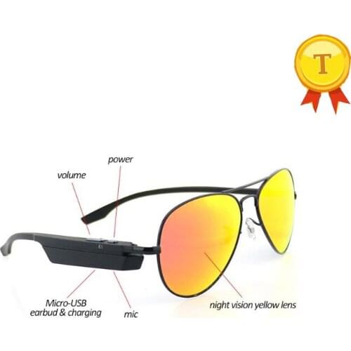 Fashion wholesale for man and women smart bluetooth sunglasses Wireless phone call smart glasses hand free sports glasses