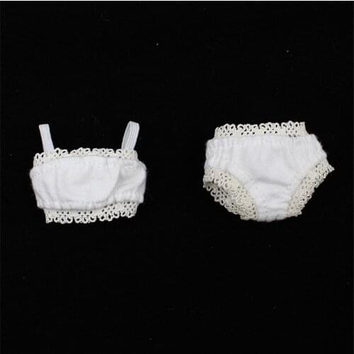 Outfits for Blyth doll White Underwear Camisole cute dressing for icy DBS 1/6 BJD