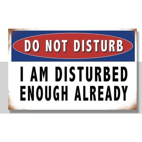 Do Not Disturb, Vintage Garage Retro Humour Funny Bedroom Small Metal Tin Sign