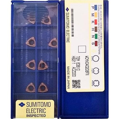 Original Carbide Insert CNC WCMX040208-FN ACZ330 Universal Blade for U-drill