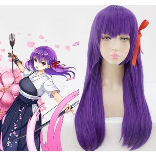 Anime Fate Stay Night Cosplay Wigs Matou Sakura Cosplay Wig Heat Resistant Synthetic Wig Halloween Carnival Party Women Hair Wig