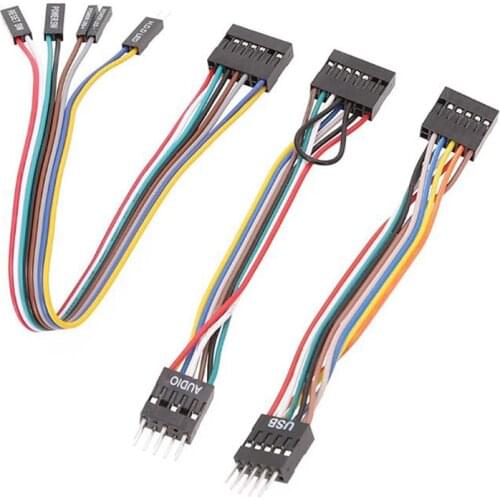 Suitable for Lenovo motherboards with ordinary chassis Lenovo transfer wiring switch cable USB cable audio cable three-piece set