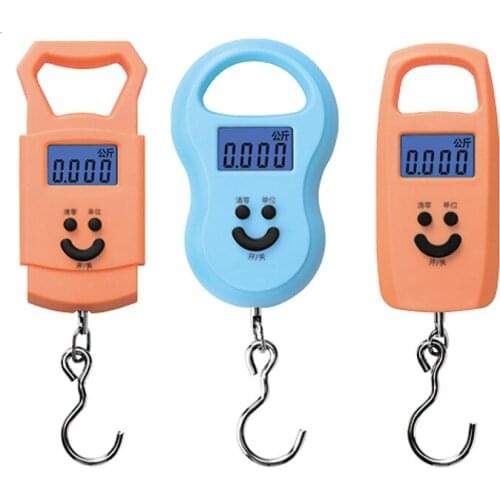 Mini 50Kg/10g Portable LCD Display Luggage Fishing Hook Electronic Weight Digital Scale Pocket Weighing Hanging Scale