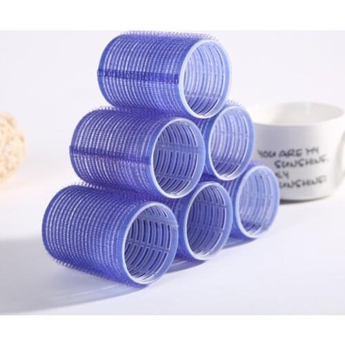 6 Pcs/Set Multi Size Random Color Self Grip Hair Rollers Pro Hairdressing Home Use DIY Magic Curlers Hair Salon Styling Rollers