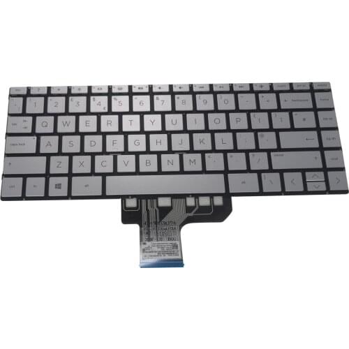 Replacement keyboards for HP ENVY 13-AH 13-ah0010nr 13-ah0034cl 13-ah0051wm Keyboard with backlight silver UK British original