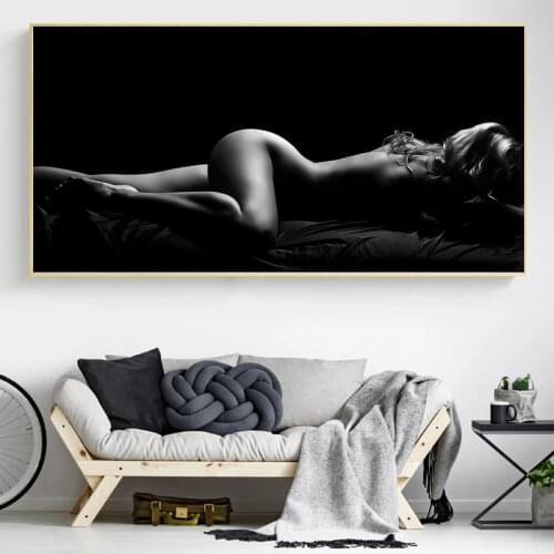 Modern Nude Art Posters and Prints Sexy Woman Canvas Painting Body Art Decorative Painting Living Room Wall Picture Home Decor