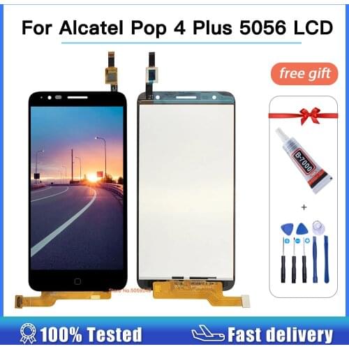 For 5.5 inch Alcatel Pop 4 Plus 5056D OT5056D OT5056 5056 5056A LCD Display Digitizer Screen Touch Glass Assembly with tools