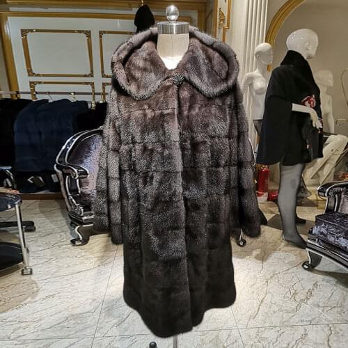 2020 Winter Fashion high-grade women mink coat long fur coat Comfortable mink fur coat hood coat WINTER PALACE BS020C1