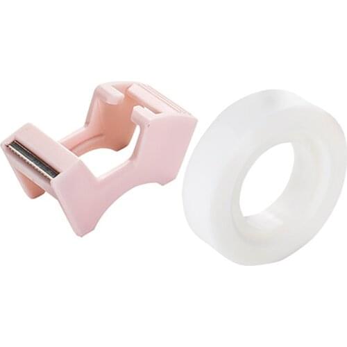1SET Protable Tape Dispenser with Writable Invisible Tape 50um*12mm*20y(18.3m) Student Adhesive Tape Set Stationery Supplies