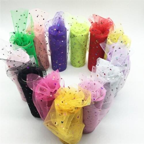 10YardX15cm DIY Glitter Sequin Tulle Roll Crystal Organza Sheer Gauze Element Table Runner&Home Garden/Wedding Party Decoration