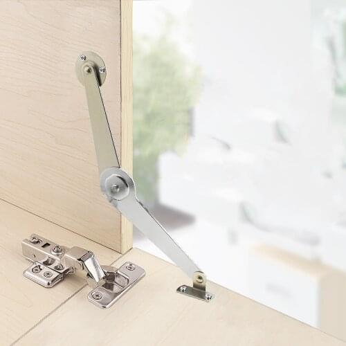 2pc 5" practical Furniture Hinge Automatic adjustment Cabinet door support rod 75-105 degree Free stop lift buffer fold Hardware