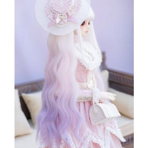 1/3 1/4 1/6 Bjd Wig High Temperature Fashion Colorful Wavy Wire Bjd Wig SD For BJD Doll Wig