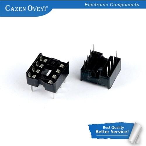 50pcs/lot 8 Pins DIP DIP8 IC Sockets Adaptor Solder Type 8PIN IC Connector In Stock