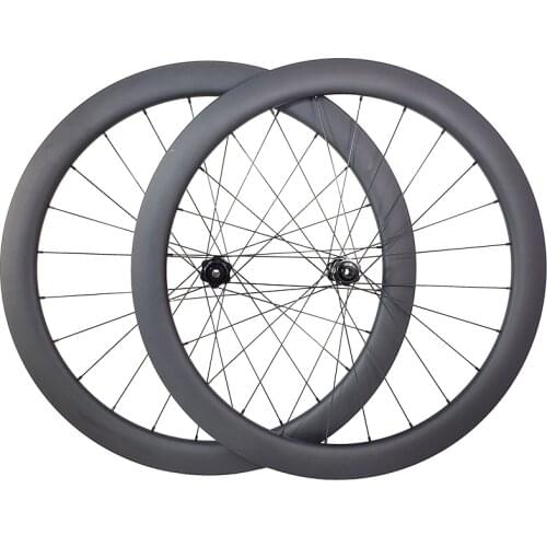 700c 60mm clincher tubeless road disc straight pull carbon wheels 25mm wide 12X100 12X142 UD 3K matte glossy 6 bolt center lock