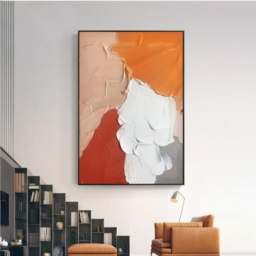 100% handmade abstract large color block painting modern wall art picture for living room decoration large size Tableaux
