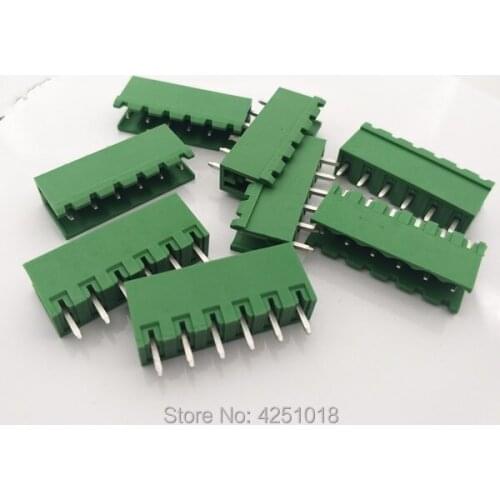 Free shipping 50pcs/bag 2EDGV-5.0MM green 180degree plug in terminal block male type rosh