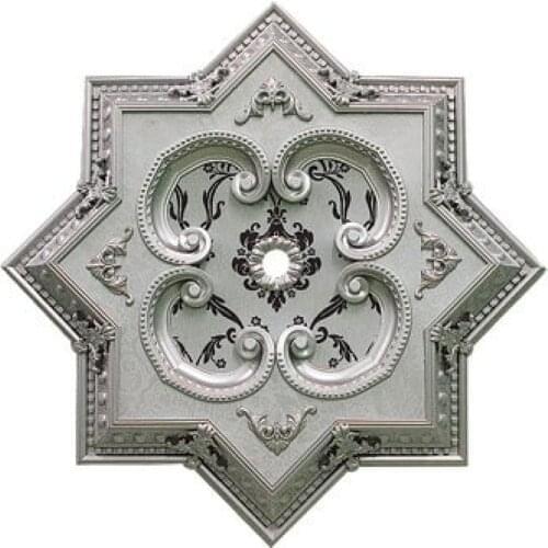 Decorative Star Design Vintage Looking Ceiling Medallion for Chandeliers Damask Pattern 90cm 35.43