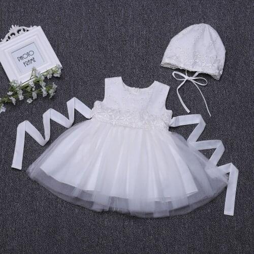 Baby Christening Gown for Girls 1st Birthday Girl Party Princess Prom Dress Infant Girl Baptism Baby Dress White Wedding Dresses