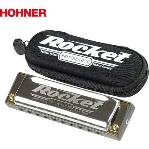 Hohner 10 Hole Rocket Diatonic Harmonica Resin Comb Blues harp, Key of C with Gifts
