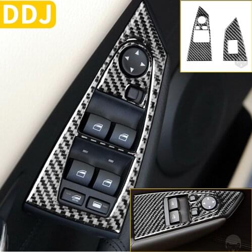 For BMW 6 Series E63 E64 2004 2005 2006 2007 2008 2009 2010 Car Window Switch Door Console Panel Carbon Fiber Cover Stickers