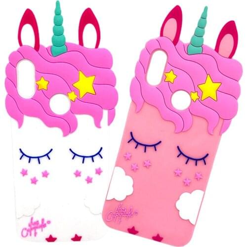 For Huawei Y6 2019 Case Soft Silicone 3D Unicorn Back Cover Bag Phone Case For Huawei Y6 Prime 2019 Y 6 2019 MRD-LX1 MRD-LX1F