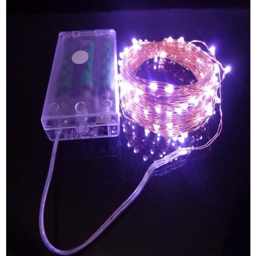 LED Copper Silver Wire Flexible String Waterproof Dry Battery Operated Safe 10m100 LED Wedding Party Christmas Tree Flower Home
