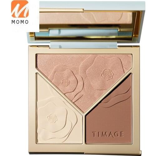 Highlight Contour Compact Tang Qinyan Three-Color Makeup Palette Matte Glitter Nose Shadow