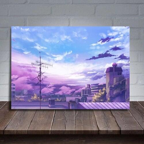 HD Prints Summer Canvas Painting Home Decor Wall Art Aesthetic Pictures Animation Landscape Poster For Living Room No Framework