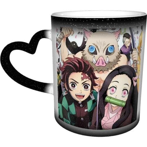 New Demon Slayer Coffee Mug Milk Tea Heat Sensitive Mug Changing Color Magic Mug Best Gift for Your Friends