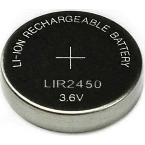 10PCS Lithium Button Cell Li-ion Rechargeable Battery LIR2450 3.6V 2450 Replaces CR2450