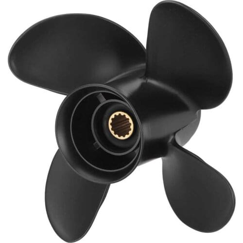 10.3x13in RH Boat Outboard Engine Propeller Aluminum Alloy 4pcs Blades Fit for Bigfoot 4 Stroke 25HP 30HP Outboard Engine