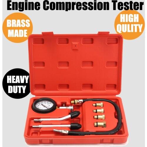 Petrol Rapid Type Pressure Gauge Tester Kit Motor Auto Petrol Gas Engine Cylinder Compression Gauge Tester Tool Car Diagnostic
