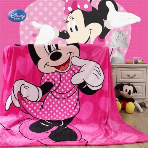 Disney Cartoon Minnie Mickey Mouse Spider-Man Iron Man Car Soft Flannel Blanket Throw for Boys Girls on Bed Sofa Couch Kids Gift