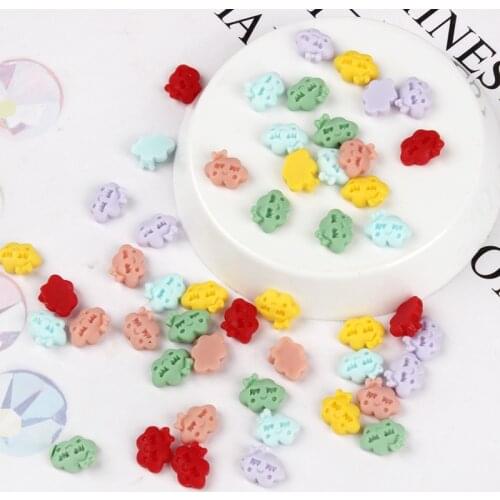 New Resin Cartoon cute clouds 30/100pcs 3D Nail Art Decorations Rhinestones For DIY Manicure Art Accessories 6x8mm