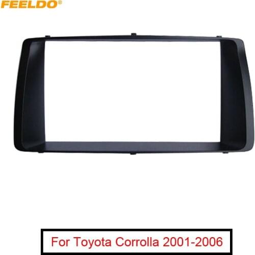 FEELDO Car Radio Fascia Frame for Toyota Corolla 2001-2006 Audio 2DIN Facia Panel Frame Dashboard Trim Adapter #FD4873