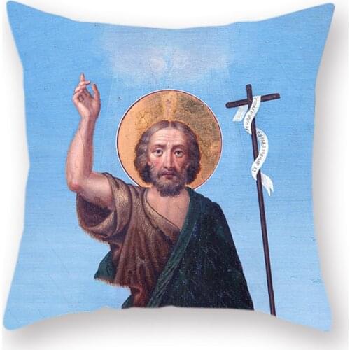 Religious Cross Believers Double-sided Polyester Printed Pillowcase Home Study Accessories Sofa Cushion Cover Decoration