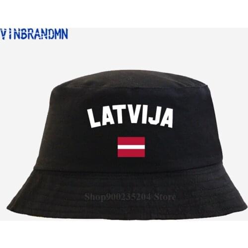 New Fashion Latvia Latvija sun hat fashion nation team 100% cotton Bucket hat country sporting flag Latvian cool Fisherman hats