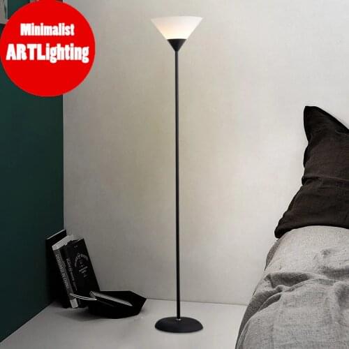 Modern Nordic LED Corner Floor Lamp Remote Control Torchiere Floor Light For Bedroom Standing Lamp Living Room Bulb Included