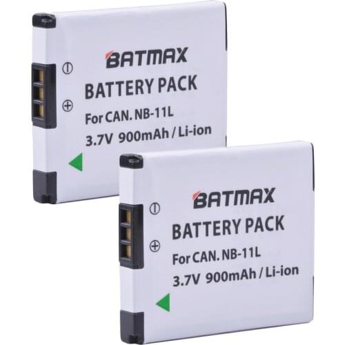 NB-11L / NB-11LH Ultra High Capacity 900mAh Battery for Canon PowerShot Cameras (2 pack)
