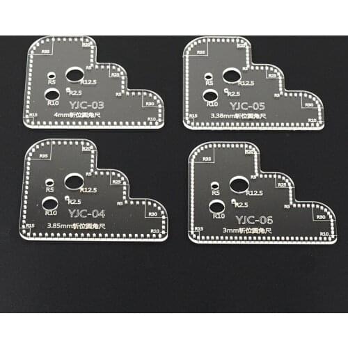 1Pcs Leather Craft Acrylic Perspex Cutting Circle Corner Stitching Stencil Template