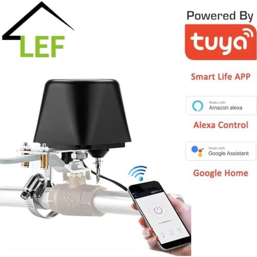 Tuya Smart Wireless Control Gas Water Valve WiFi Shut Off Controller Work with Smart Life App and Alexa Google Assistant