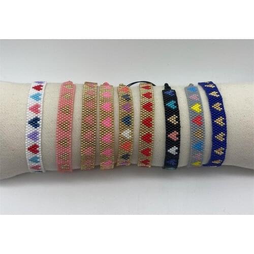 ZHONGVI Boho Women Bracelets Summer Beach Heart Pulseras Mujer Jewelry Colorful Beads Femme Handmade Bracelet Gift Dropshipping