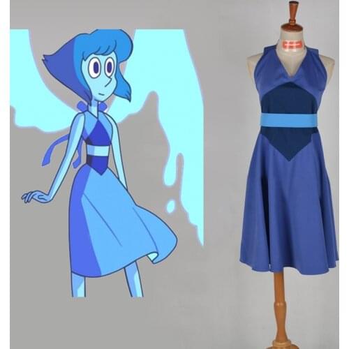 Steven Universe Cosplay Lapis Dress Cosplay Costume Halloween Carnial Cosplay Costume For Women