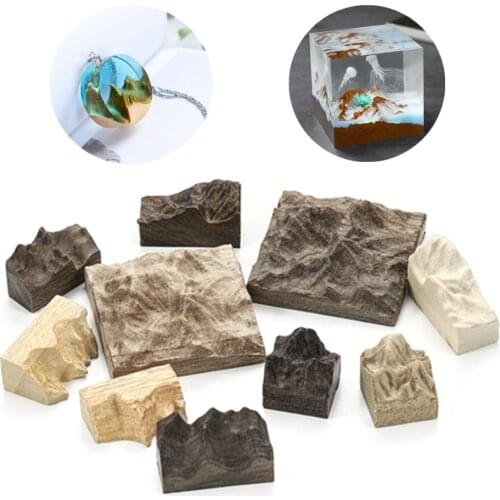 1Pcs DIY Crystal Epoxy Resin Mold Mountain Model Mold Sandalwood Simulation Snow Mountain Peak Wood Tumor Mould Pendant Supplies