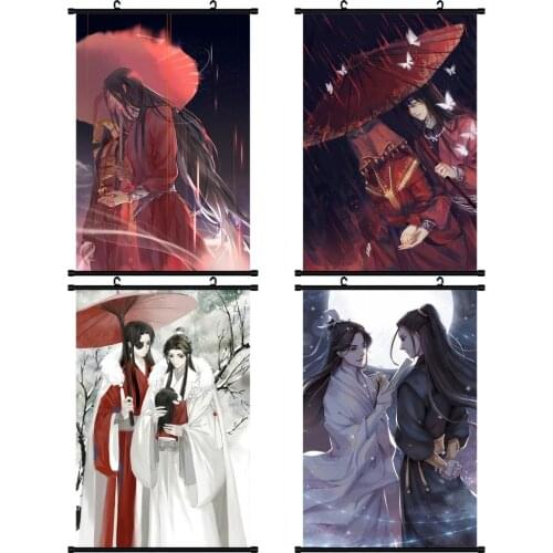 1pcs Tian Guan Ci Fu Hua Cheng Xie Lian Printed Poster Scroll Picture Home Wall Decor Cosplay Prop Women Men Gift New